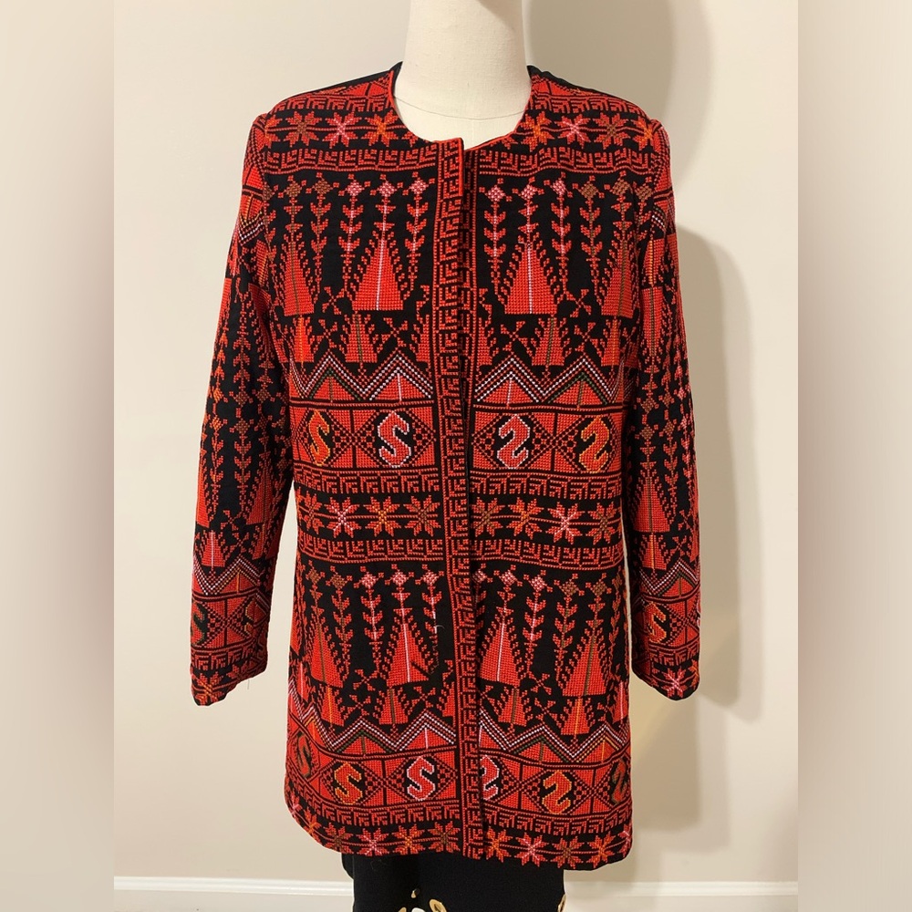 Arab Traditional Tatreez (Embroidery) Formal Jacket / Coat
